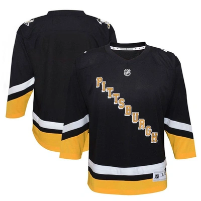 Outerstuff Kids' Youth Black Pittsburgh Penguins 2021/22 Alternate Replica Jersey