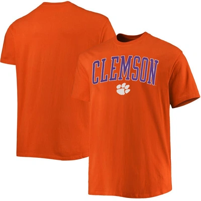 Champion Men's  Orange Clemson Tigers Big And Tall Arch Over Wordmark T-shirt