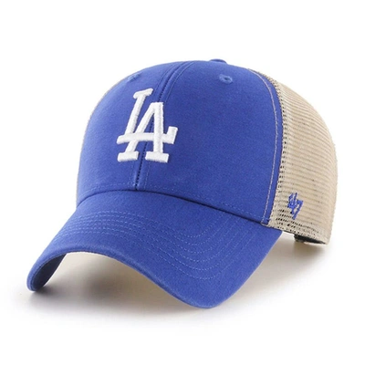 47 ' Royal/natural Los Angeles Dodgers Flagship Washed Mvp Trucker Snapback Hat