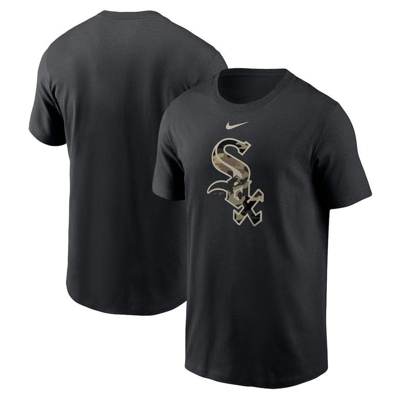 Nike Men's  Black Chicago White Sox Team Camo Logo T-shirt