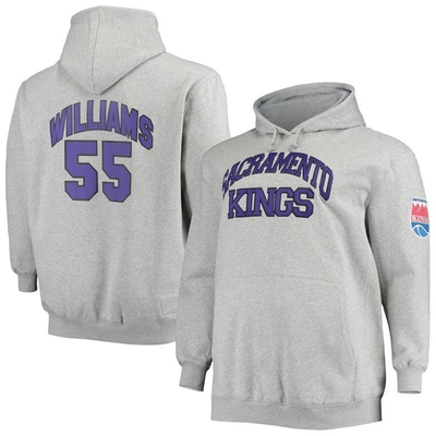 Mitchell & Ness Jason Williams Heathered Gray Sacramento Kings Big & Tall Name & Number Pullover Hoo