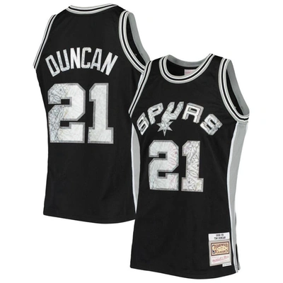 Mitchell & Ness Tim Duncan Black San Antonio Spurs 1998/99 Hardwood Classics Nba 75th Anniversary Di