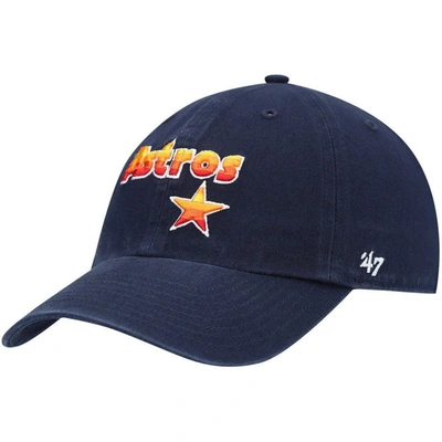 47 ' Navy Houston Astros Logo Cooperstown Collection Clean Up Adjustable Hat
