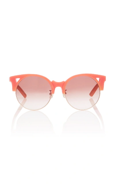 Pared Eyewear Women's Up & At Em Oversized Round Sunglasses, 55mm In Coral/gold/rose