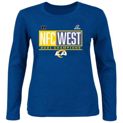 Fanatics Branded Royal Los Angeles Rams 2021 Nfc West Division Champions Plus Size Blocked Favorite