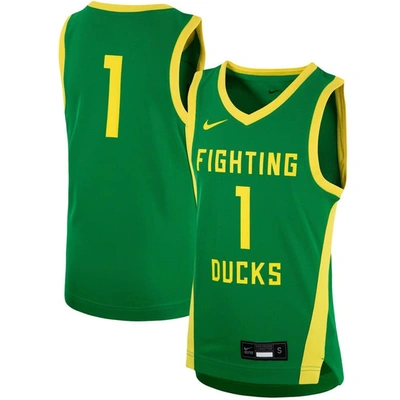 Nike Kids' Youth  #1 Green Oregon Ducks Team Replica Basketball Jersey