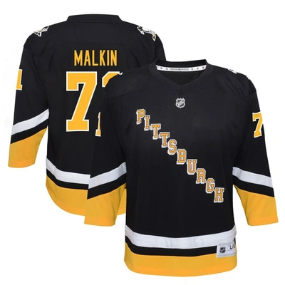Outerstuff Kids' Youth Evgeni Malkin Black Pittsburgh Penguins 2021/22 Alternate Replica Player Jersey