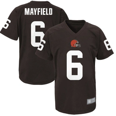 Outerstuff Kids' Youth Baker Mayfield Brown Cleveland Browns Performance Player Name & Number V-neck Top