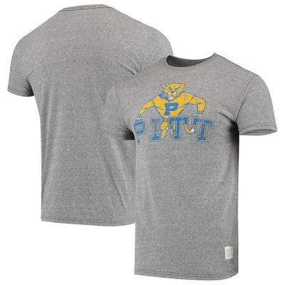 Retro Brand Original  Heathered Gray Pitt Panthers Team Vintage Tri-blend T-shirt