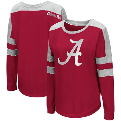 Colosseum Crimson Alabama Crimson Tide Trey Dolman Long Sleeve T-shirt