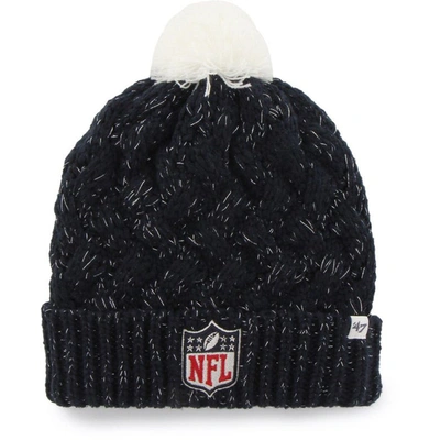 47 ' Navy Nfl Fiona New York Giants Cuffed Knit Hat With Pom