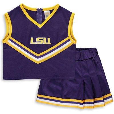 Little King Kids' Girls Youth Purple Lsu Tigers Two-piece Cheer Set