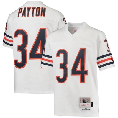 Mitchell & Ness Kids' Youth  Walter Payton White Chicago Bears 1985 Retired Player Legacy Jersey