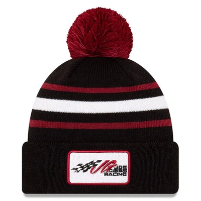 New Era Black Joe Gibbs Racing Cuffed Pom Knit Beanie