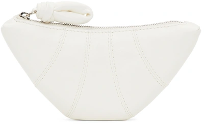 Lemaire White Coin Croissant Pouch In 000 White