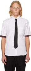 Alexander Mcqueen Logo Tape Short-sleeve Shirt In Weiss