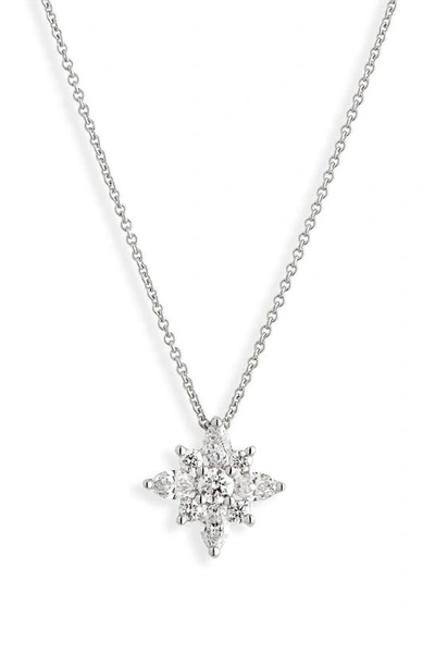 Kwiat Diamond Star Pendant Necklace In Platinum