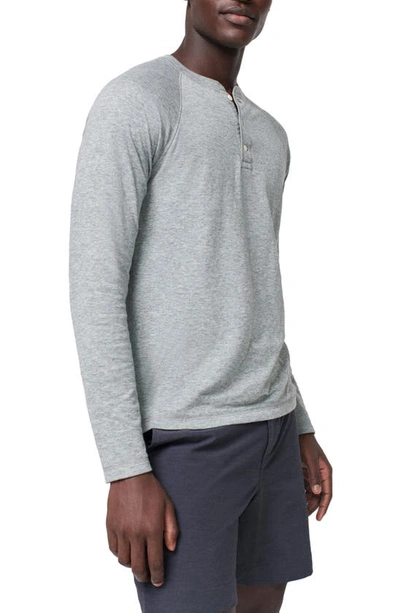 Faherty Cloud Henley In Light Grey Heather