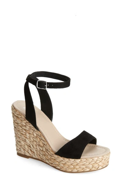 Bp. Ginny Espadrille Ankle Strap Wedge Sandal In Black