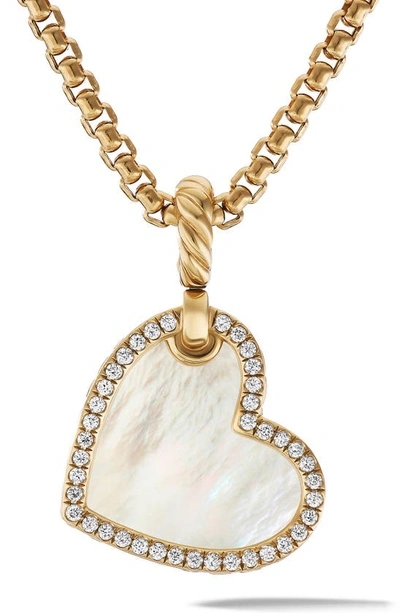 David Yurman Elements Heart Pendant In Mother Of Pearl