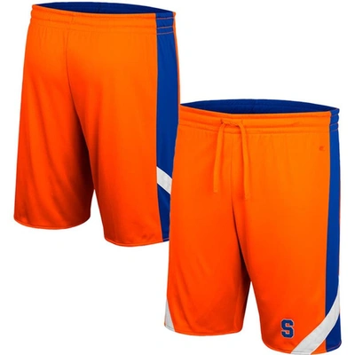 Colosseum Men's  Orange, Navy Syracuse Orange Am I Wrong Reversible Shorts In Orange,navy
