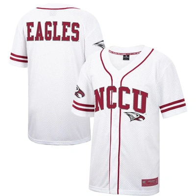 Colosseum White North Carolina Central Eagles Free Spirited Mesh Button-up Baseball Jersey