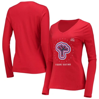 Fanatics Branded Red Team Usa Figure Skating Long Sleeve T-shirt