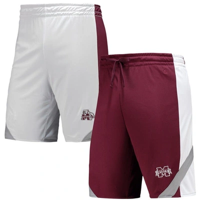 Colosseum Men's  Maroon, White Mississippi State Bulldogs Am I Wrong Reversible Shorts In Maroon,white