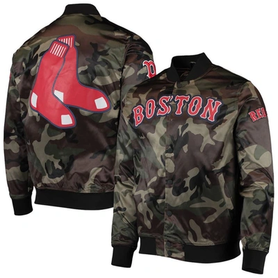 Pro Standard Camo Boston Red Sox Satin Full-snap Jacket