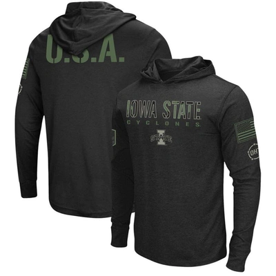 Colosseum Black Iowa State Cyclones Oht Military Appreciation Team Hoodie Long Sleeve T-shirt