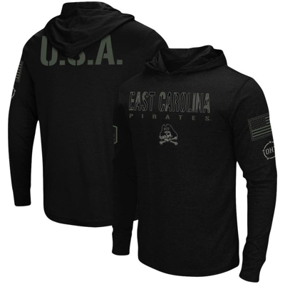 Colosseum Men's  Black Ecu Pirates Oht Military-inspired Appreciation Hoodie Long Sleeve T-shirt