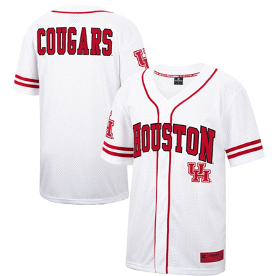 Colosseum White Houston Cougars Free Spirited Mesh Button-up Baseball Jersey