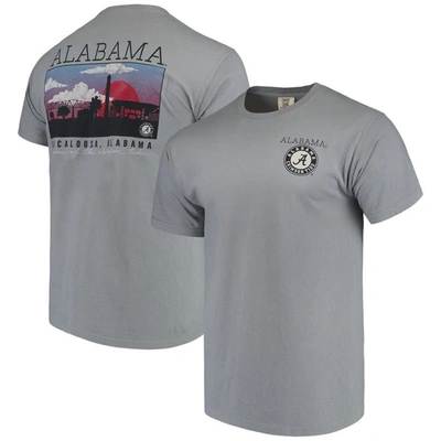 Image One Gray Alabama Crimson Tide Comfort Colors Campus Scenery T-shirt