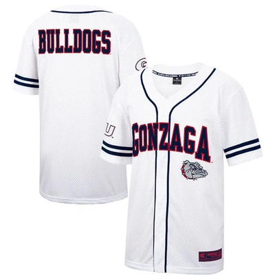 Colosseum White Gonzaga Bulldogs Free Spirited Mesh Button-up Baseball Jersey