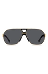 Dsquared2 63mm Aviator Sunglasses In Gold Black / Grey