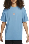 Nike All Conditions Gear Lung Embroidered T-shirt In Dutch Blue