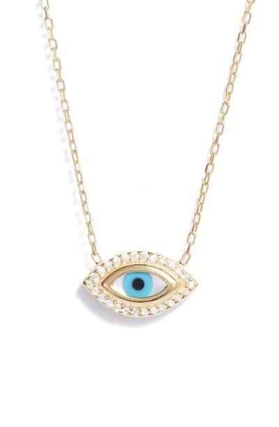 Argento Vivo Evil Eye Pendant Necklace In Gold
