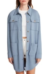 Bb Dakota By Steve Madden Coast To Coast Shacket In Slate Blue