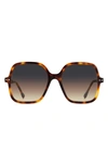 Isabel Marant Square Sunglasses In Havana/brown