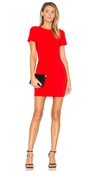 Likely Manhattan Fitted Short-sleeve Mini Dress In Scarlet