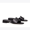 Tory Burch Women's Bombé Miller Leather Slide Sandals In Perfect Black