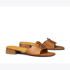 Tory Burch Bombe Miller Medallion Slide Sandals In Caramel Corn