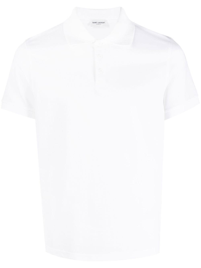 Saint Laurent Sport Polo In White