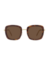 Celine Women's Square Sunglasses, 53mm In Havana/brown