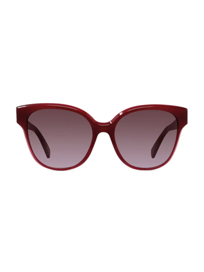 Celine 58mm Gradient Cat Eye Sunglasses In Shiny Bordeaux