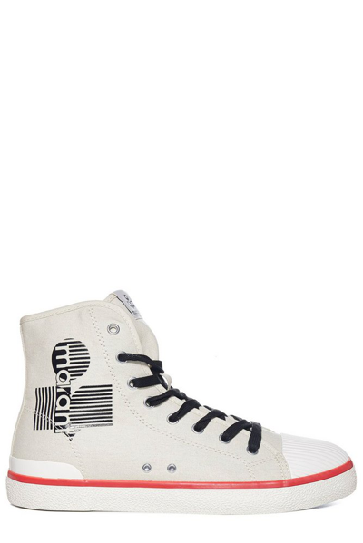 Isabel Marant Logo-print High Top Sneakers In Red