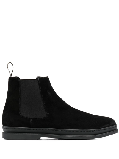 Paul Smith Slip-on Suede Chelsea Boots In Black