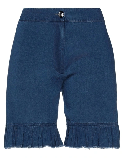 Avn Woman Shorts & Bermuda Shorts Blue Size 8 Lyocell