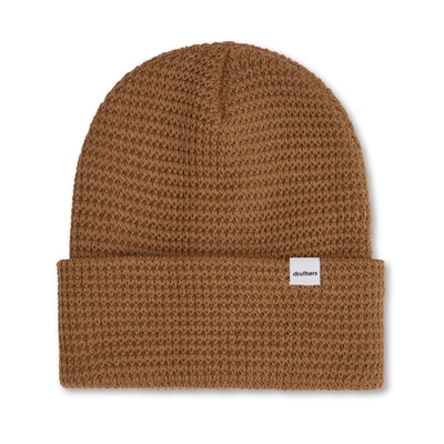 Druthers Organic Cotton Waffle Knit Beanie In Brown