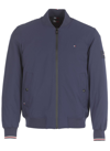 Tommy Hilfiger Loged Patch Bomber Jacket In Navy